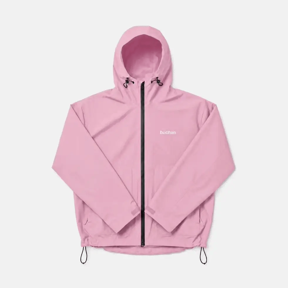Pink rain jacket