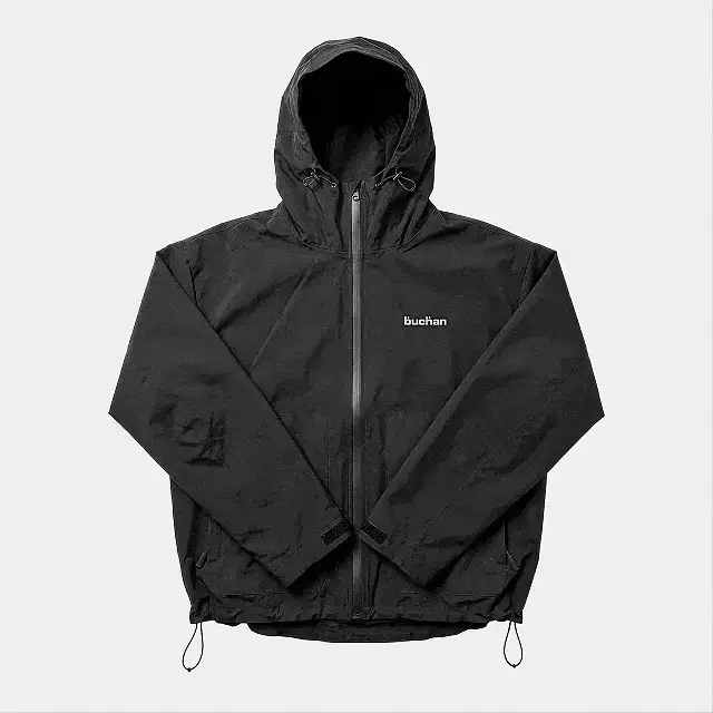 Black rain jacket