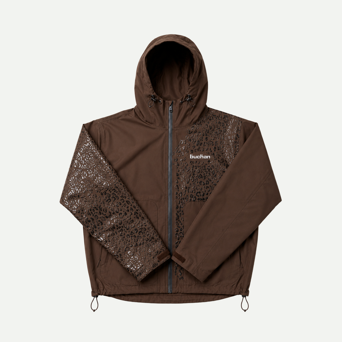 Brown rain jacket